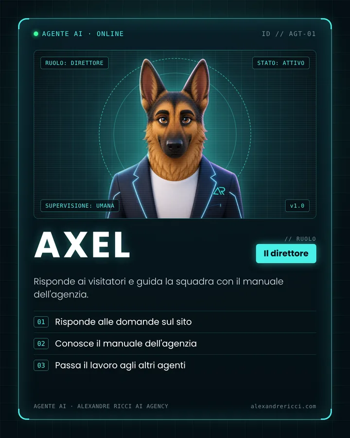 Axel, il direttore, agente AI