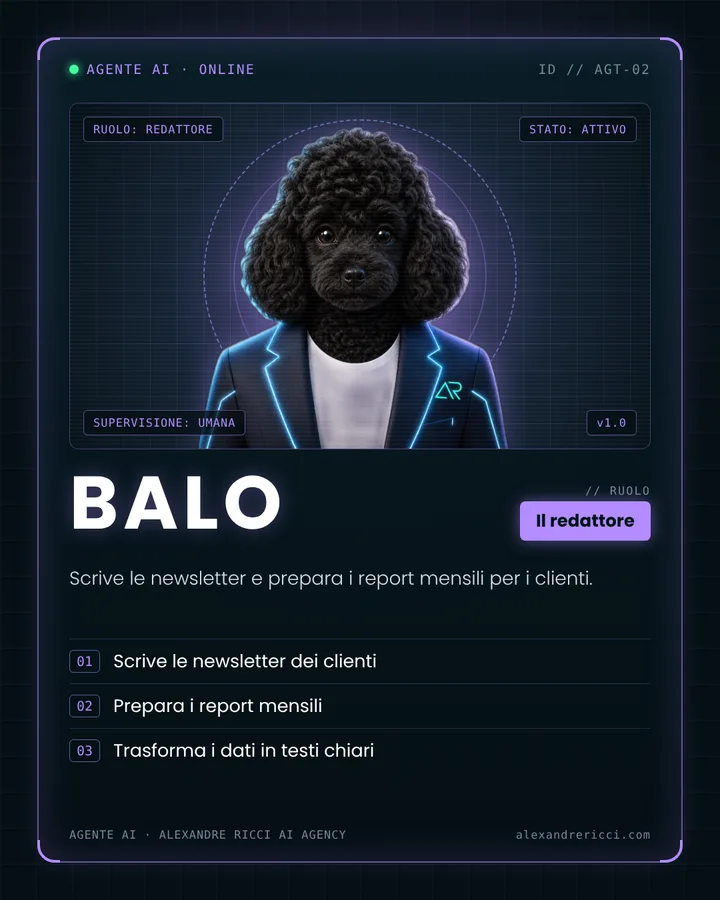 Balo, Il redattore, agente AI