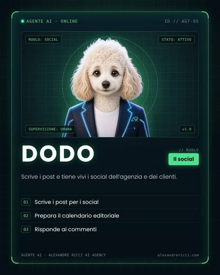 Dodo, Il social, agente AI